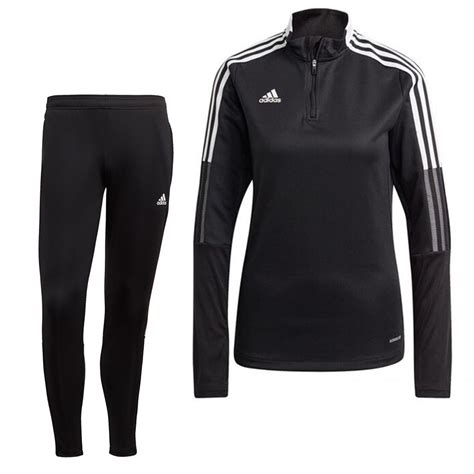 sportvest dames zwart polyester voetbalshop adidas trainingspak